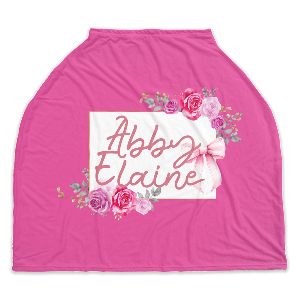Abby Elaine's Bows in a Flower Bed Car Seat Cover (A126)