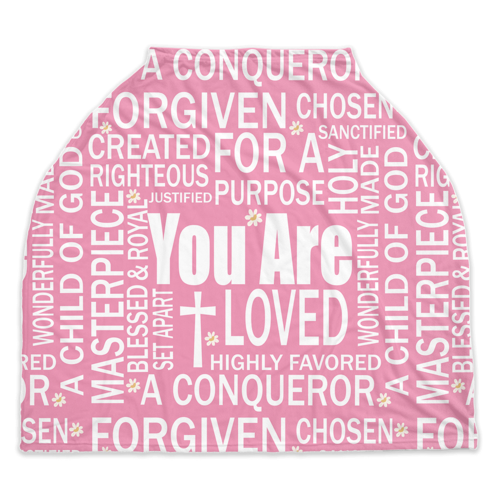 Christian Affirmations Car Seat Cover (A065) (Pink)