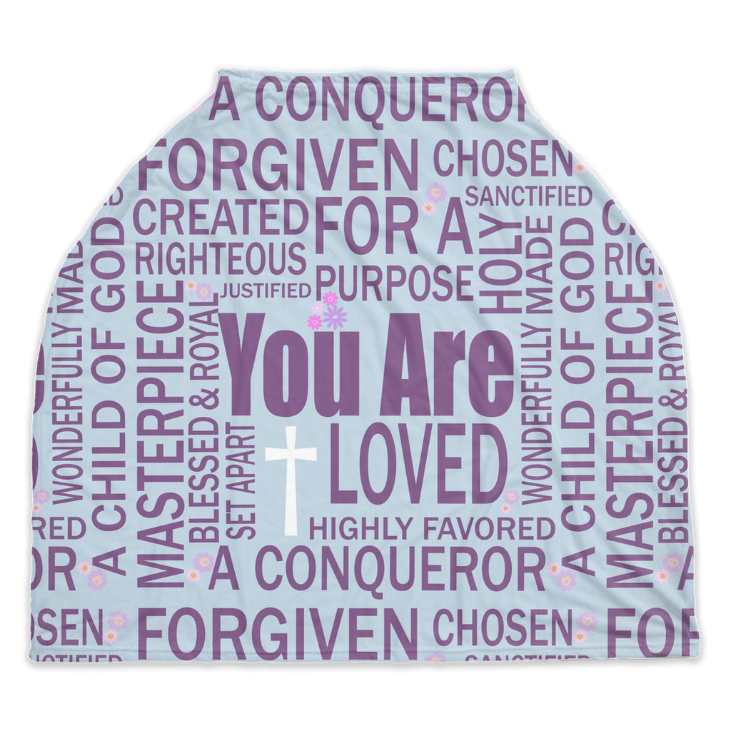 Christian Affirmations Car Seat Cover (A067) (Blue)