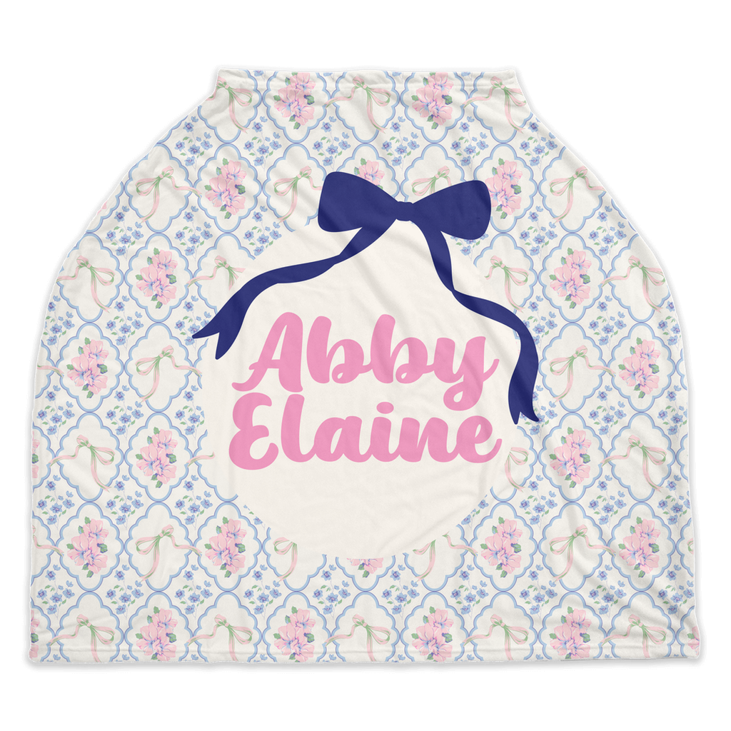 Abby Elaine's Vintage Bows & Blossom Car Seat Cover (A115)