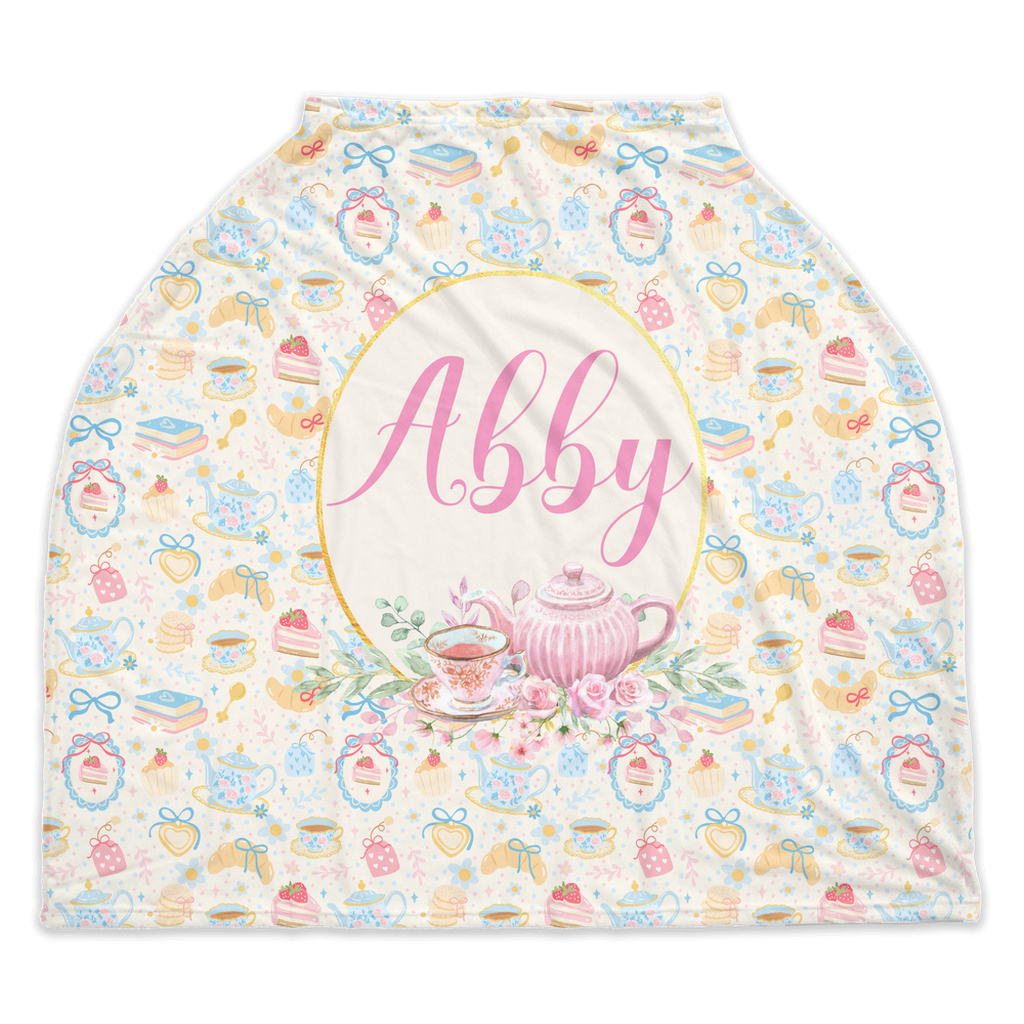 Abby Elaine's Tea Party Car Seat Cover (A119)