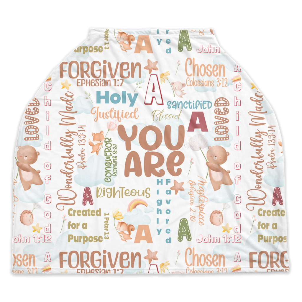 Dreamy Woodland Scripture Affirmations Car Seat Cover (A156)
