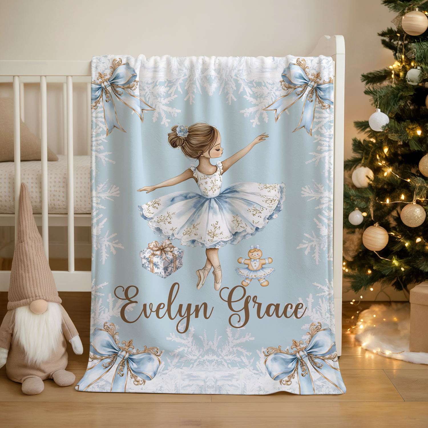 Snowflake Ballerina Blanket (B039)