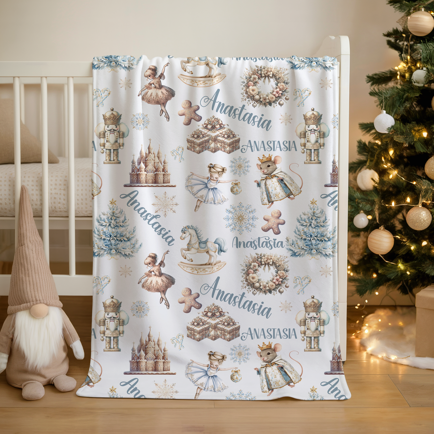 Ballerina Nutcracker Blanket (B035)