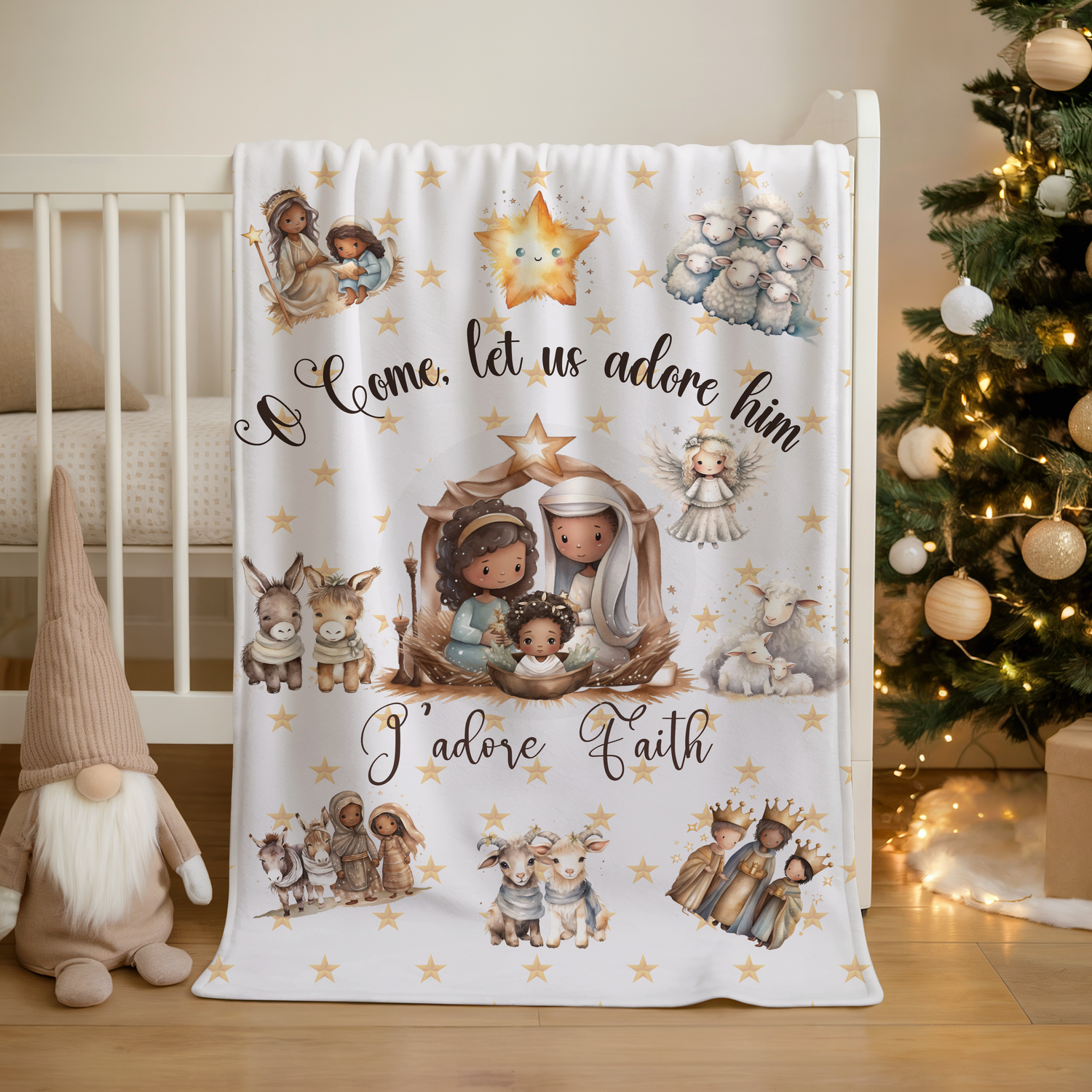 Christmas Nativity Blanket (B047)
