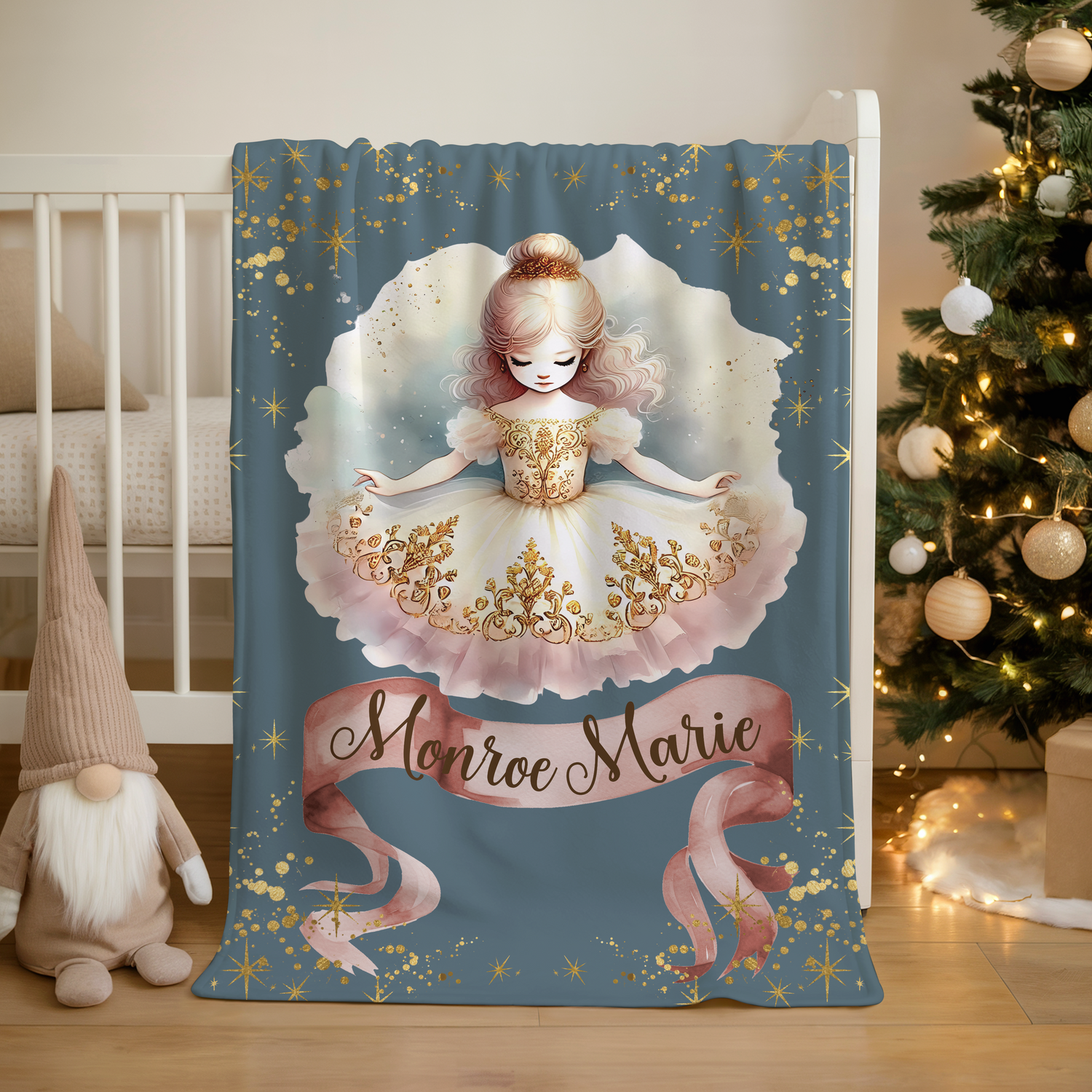 Ballerina and Stars Blanket (B037)