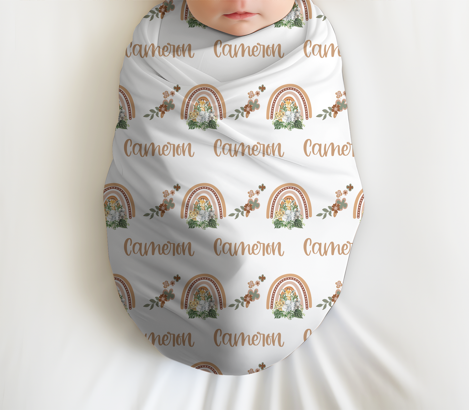 Boho Rainbow Safari Swaddle Set (B024)