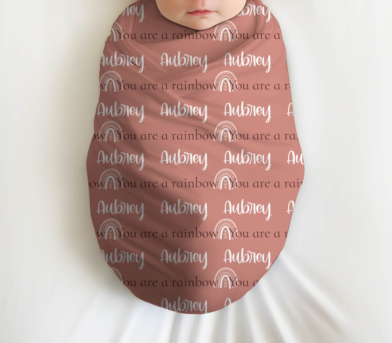 Hearts and Rainbows Swaddle Set (B026)