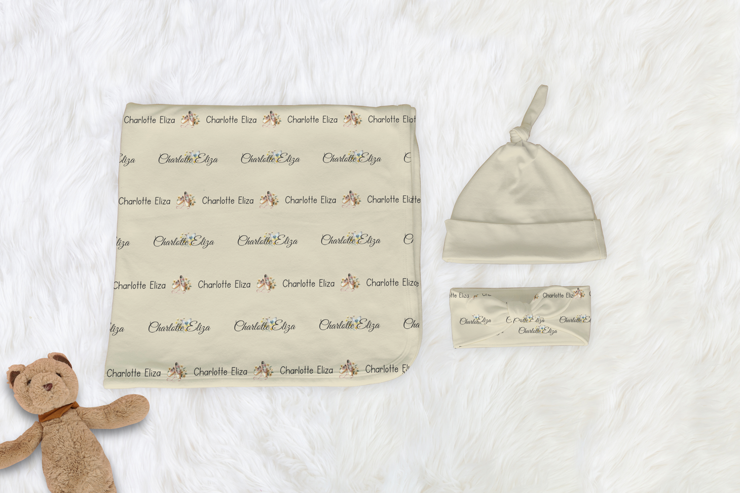 Ballerina Swaddle Set (B081) (Yellow)