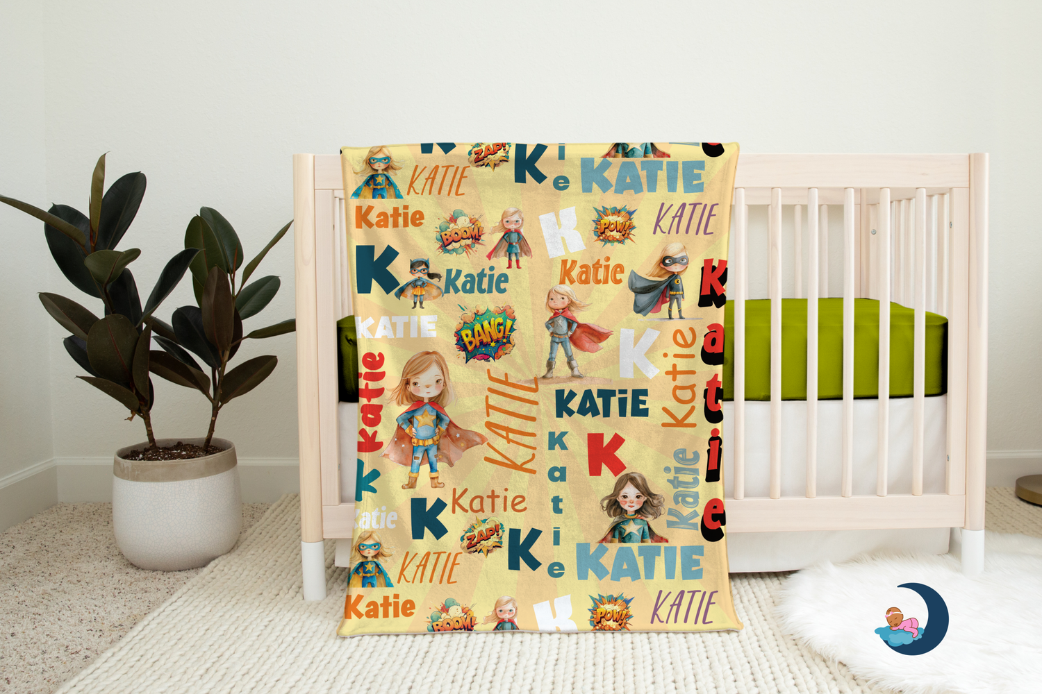 Female Superhero Name Blanket (B201)