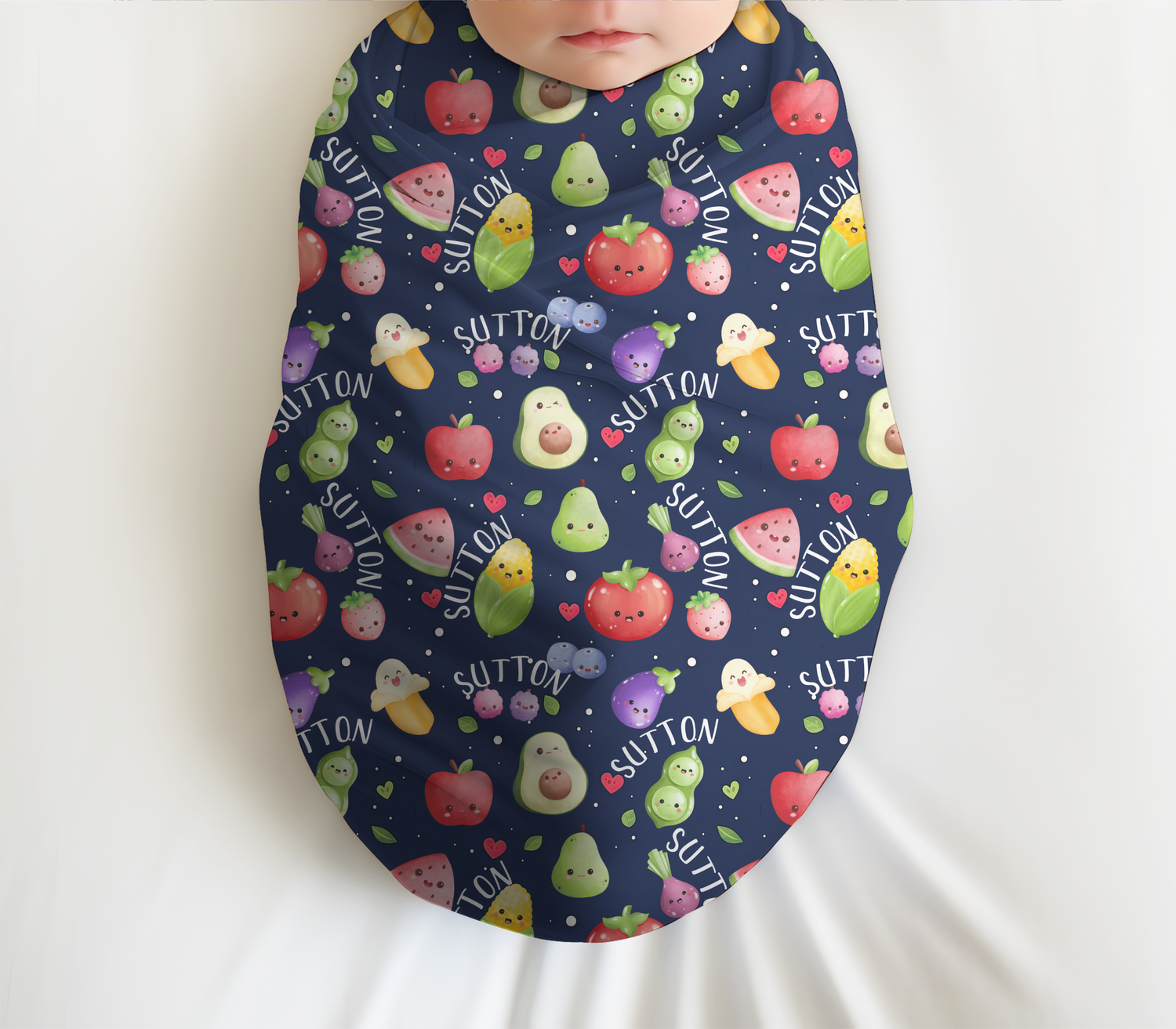 Kawaii Fruits 'n Veggies Swaddle Set (B196)