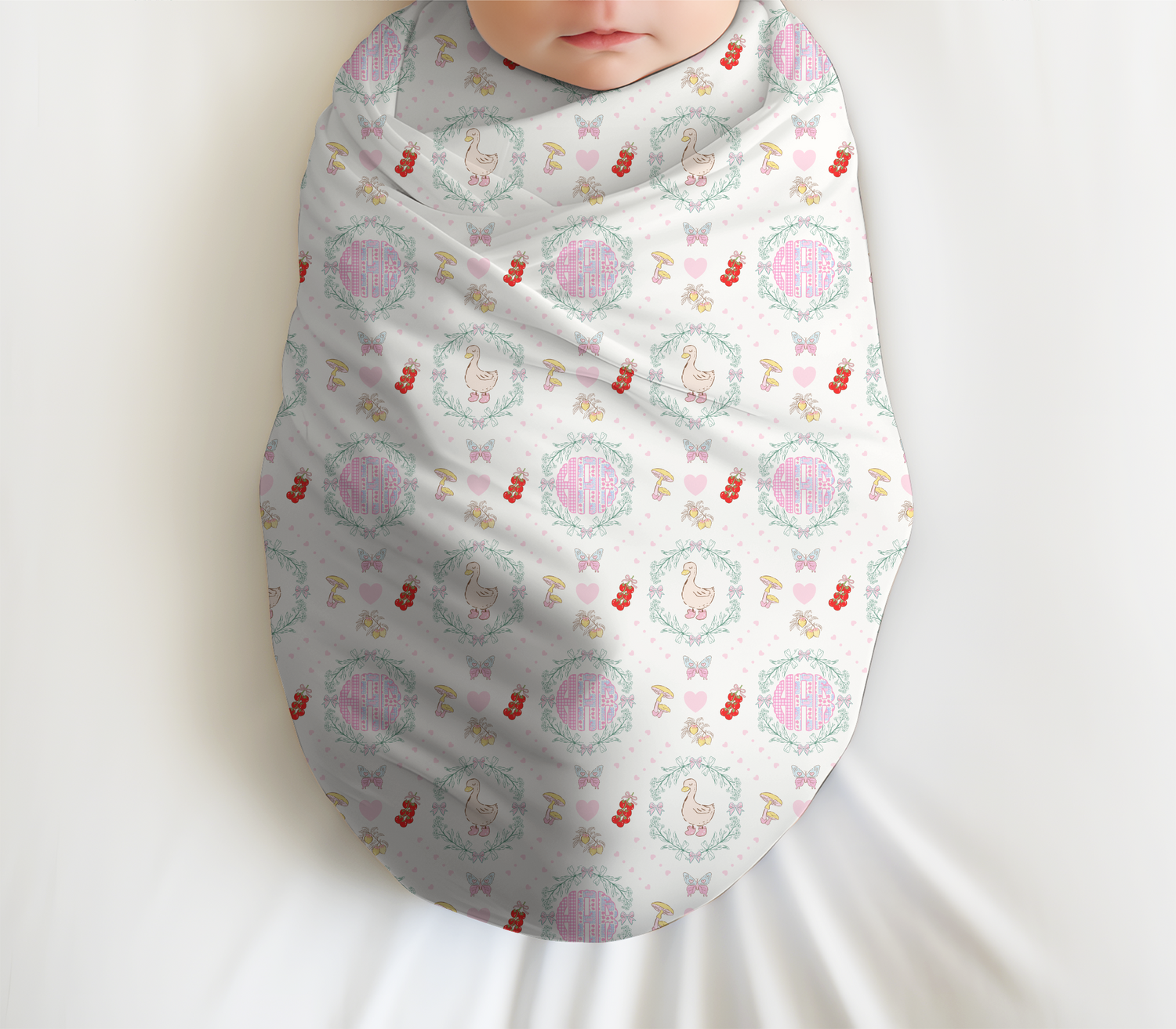 Silly Goose: Sweet Cherry Field Swaddle Set (B172)