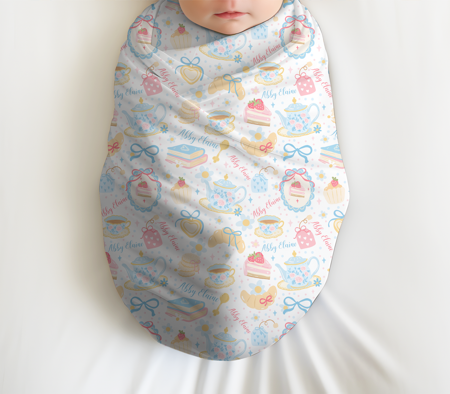 Abby Elaine's Tea Party Swaddle Set (B120)