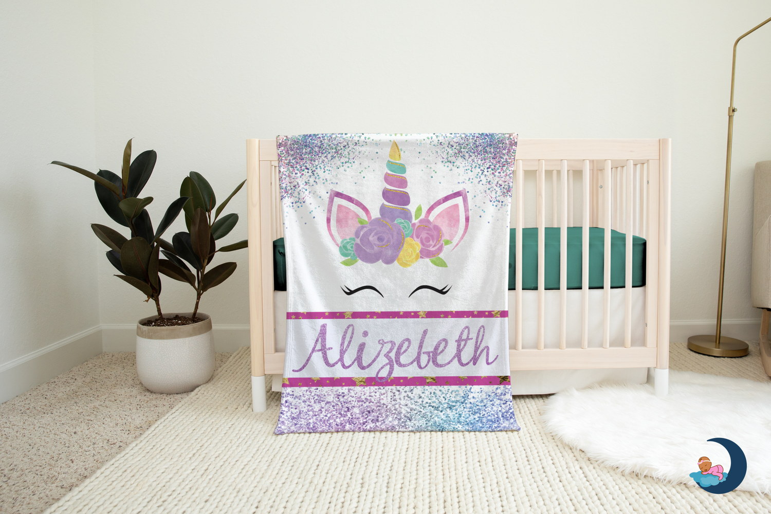 Unicorn Glitter Blanket (B012)