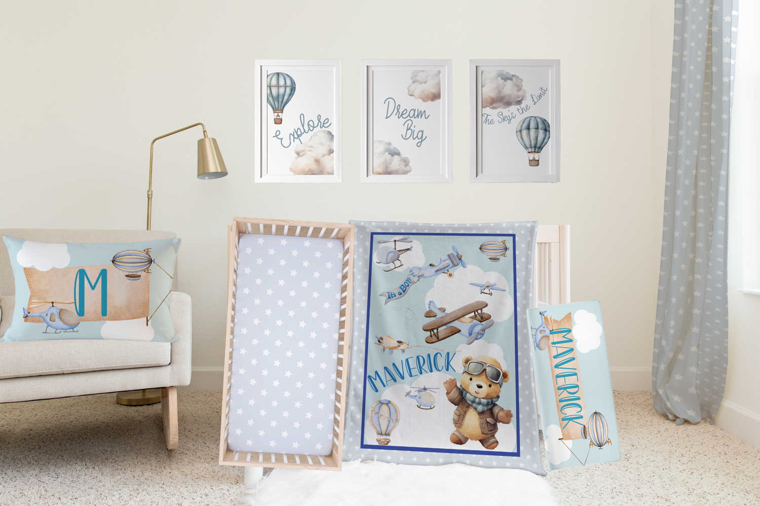 Up, Up & Away Bedding Set (N048)