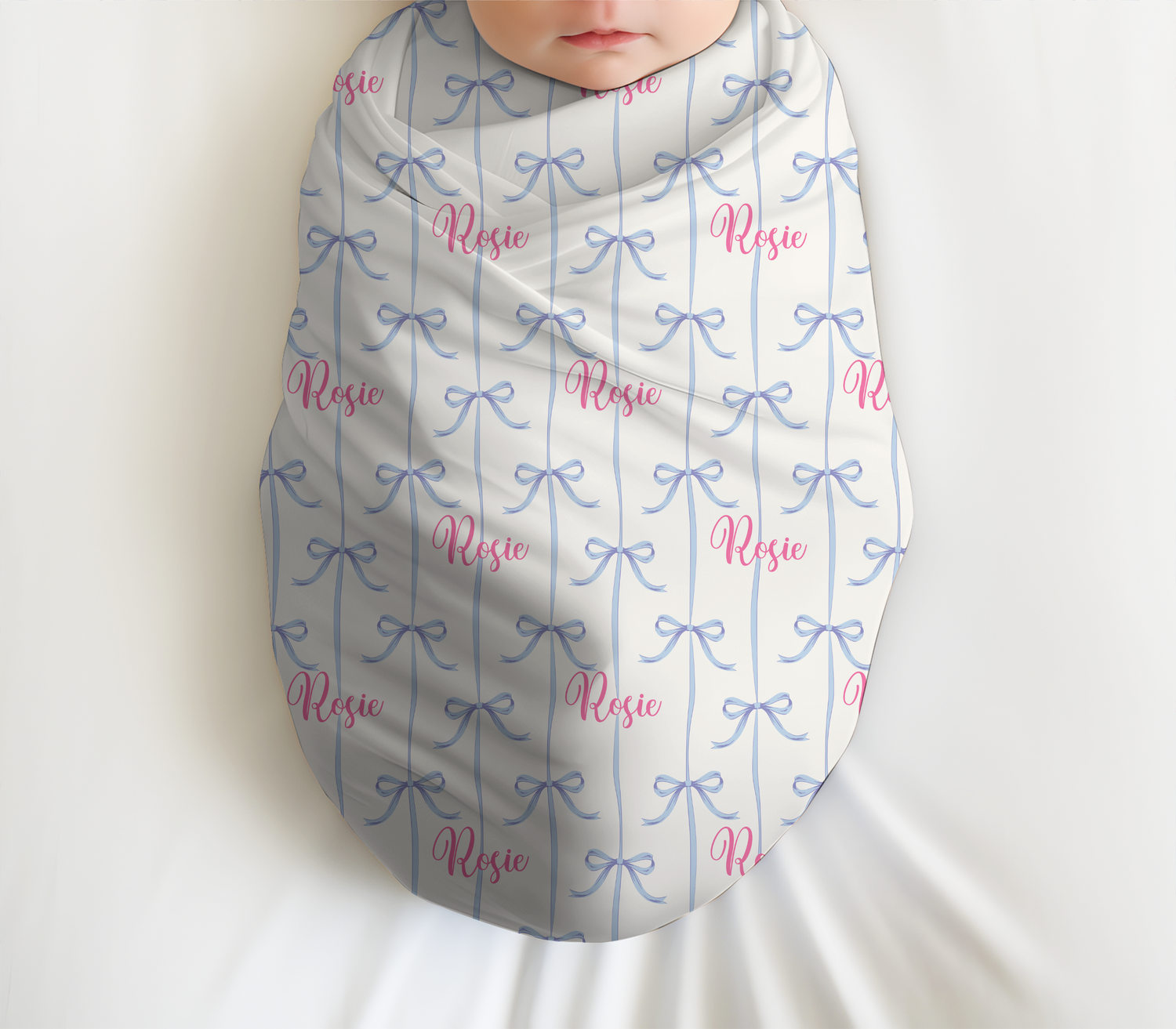 Abby Elaine's Vintage Bows Swaddle Set (B116)