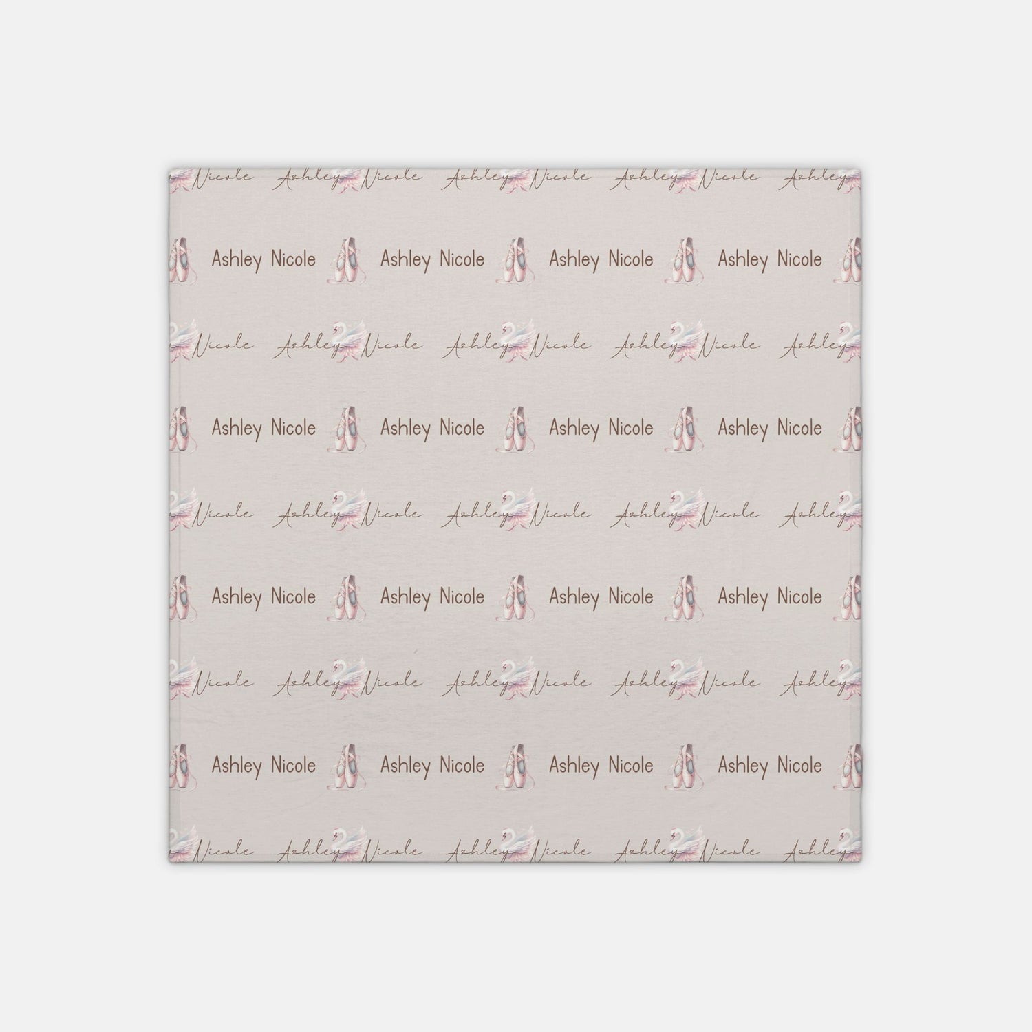 Ballerina Script Swaddle Blanket (B072)