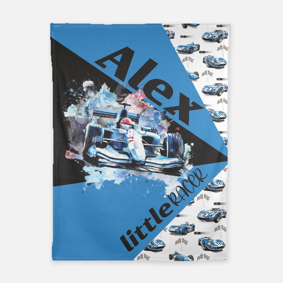 Little Racers Blanket (Blue) (B062)