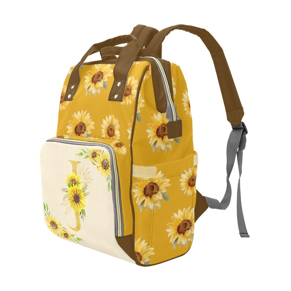 Sunflower Monogram Diaper Bag (A197)