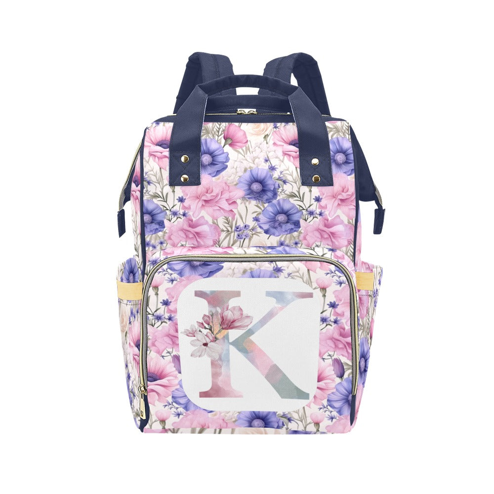 Purple Pastel Garden Monogram Accessories Set (Bun068)