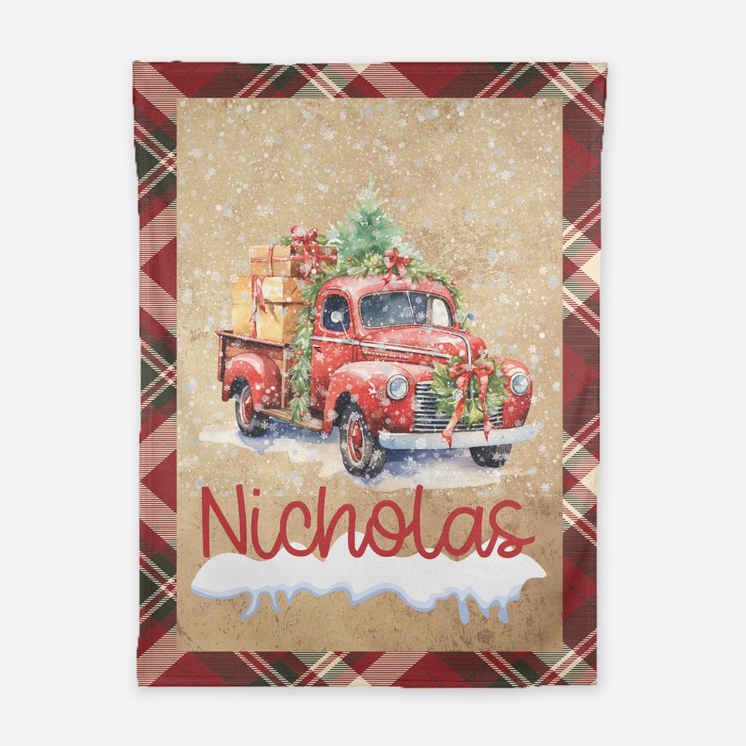 Christmas Truck Blanket (B049)