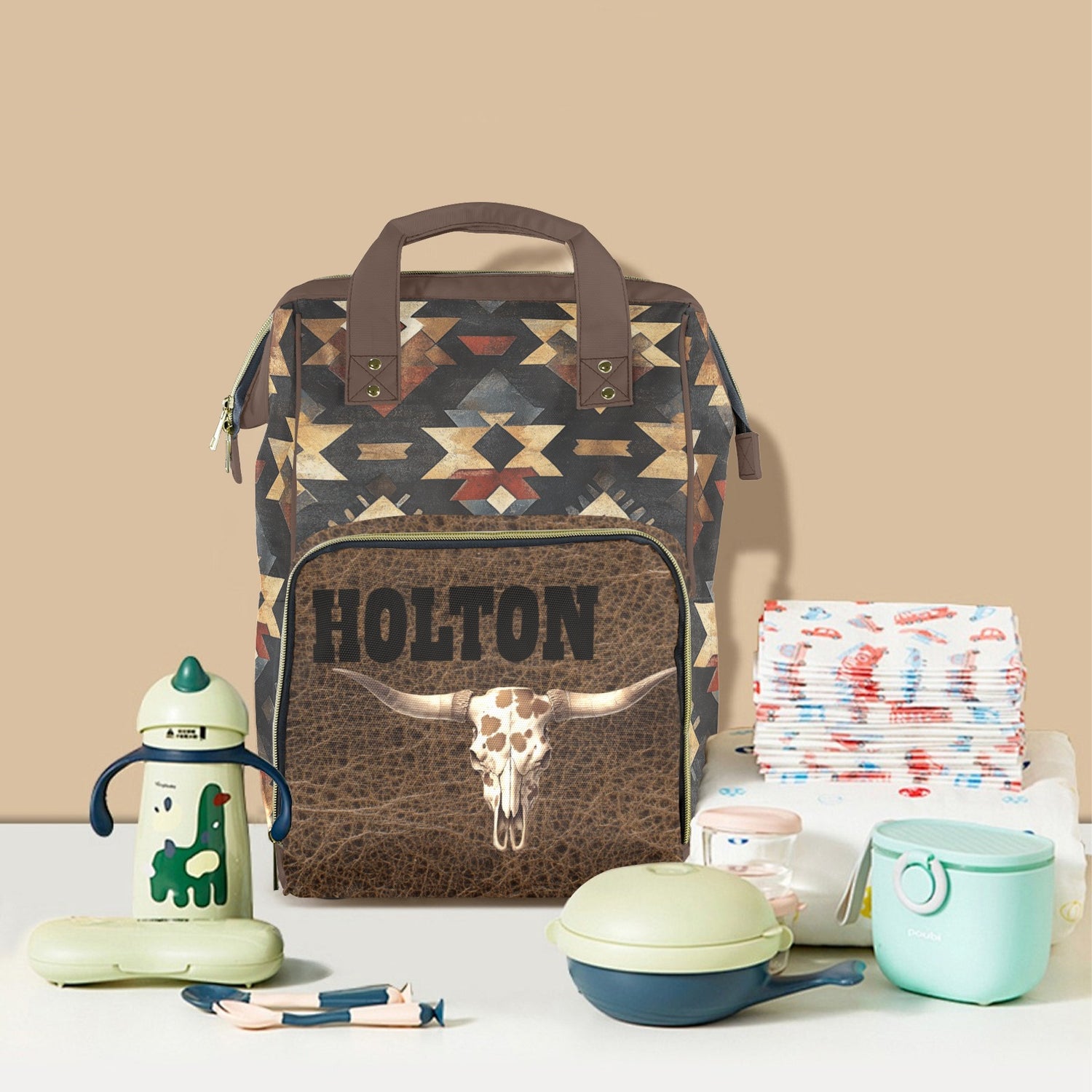 Western Longhorn Diaper Bag (A213)