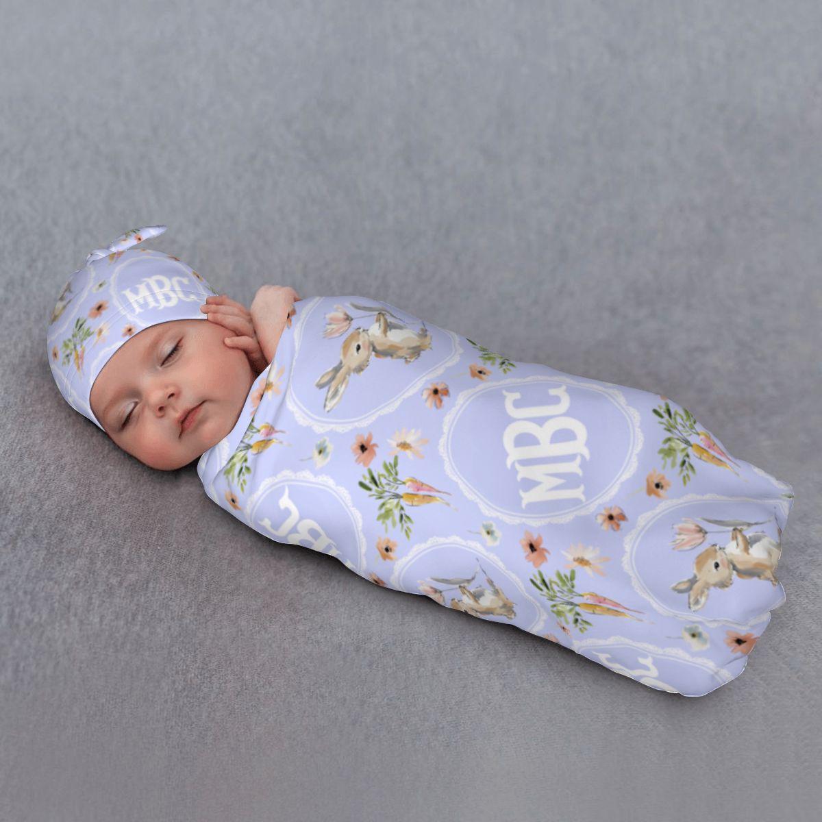 Vintage Storybook Bunny Swaddle Set (B301)