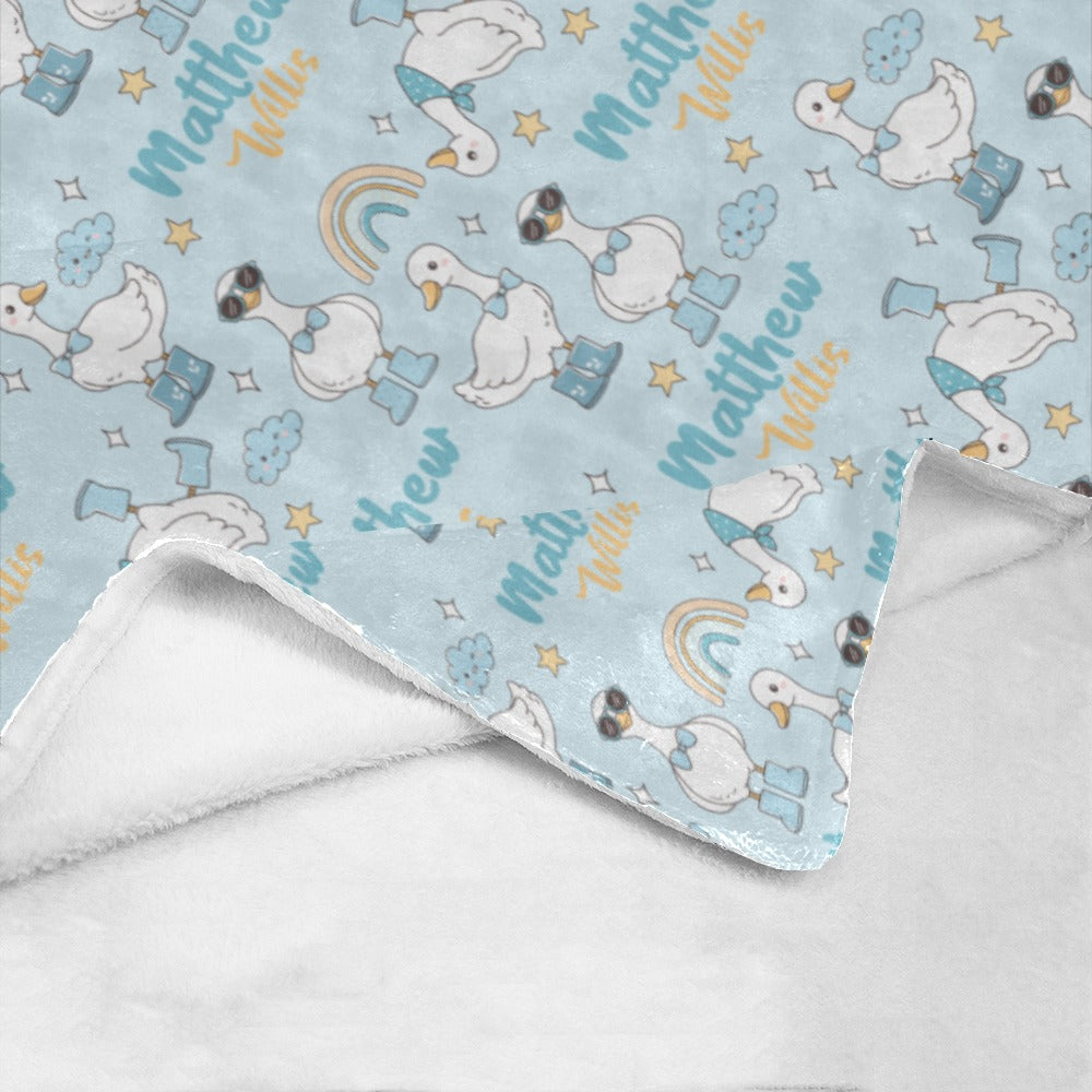 Silly Goose: Goose in Boots Blanket (B178)