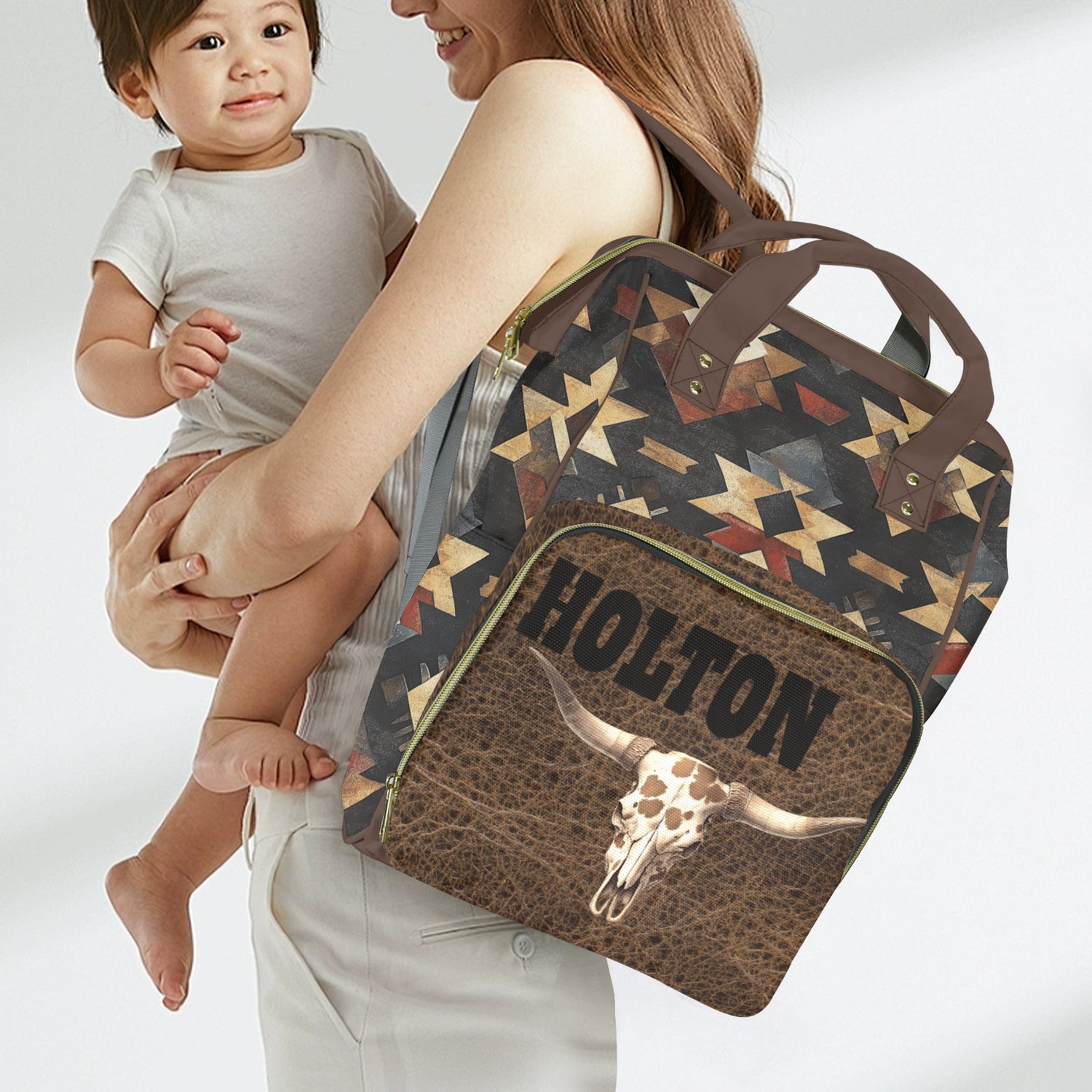 Western Longhorn Diaper Bag (A213)