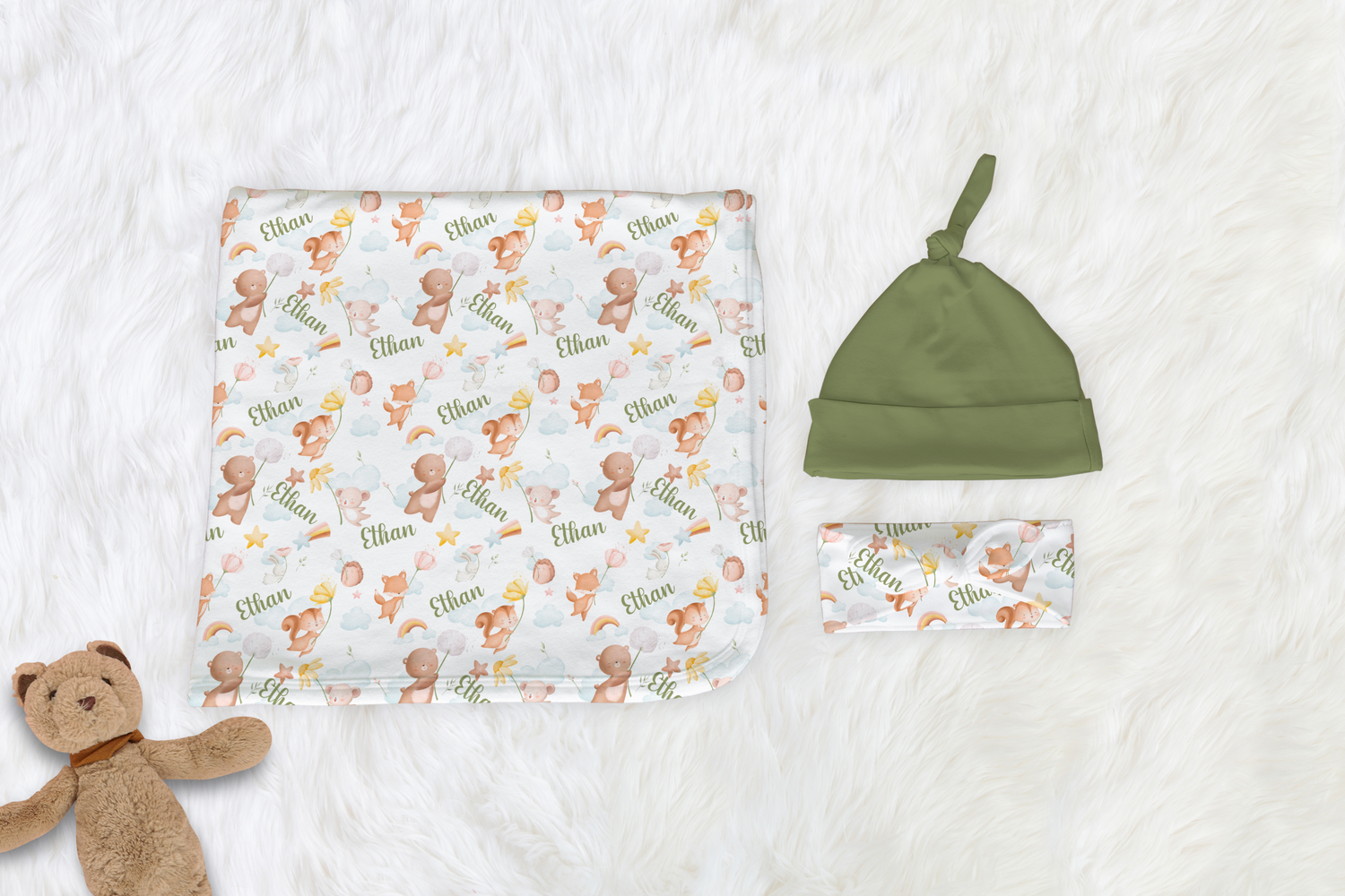 Dreamy Woodland Swaddle Set (B160)